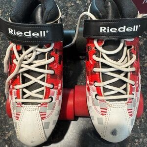 Riedell Kids Red and Black Roller Shoes